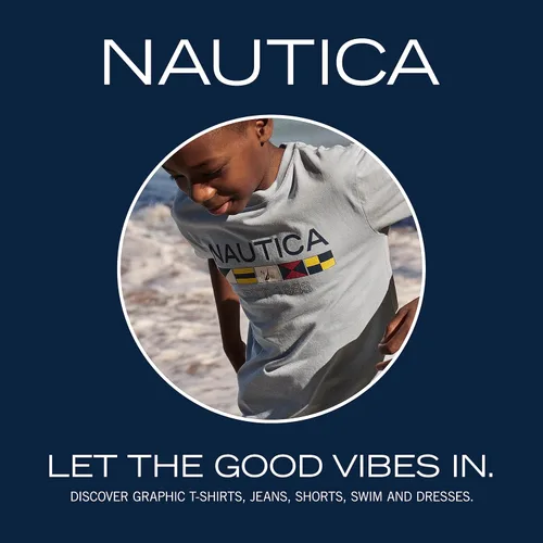 Vista 3 de Nautica Boys' Short Sleeve Fashion Crew Neck T-Shirt