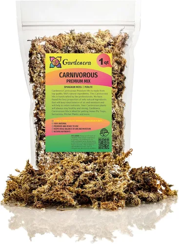 Sphagnum - Mezcla para macetas de musgo para plantas carnívoras, mezcla de musgo y perlita para macetas, trampas para moscas Venus, sarracenia,