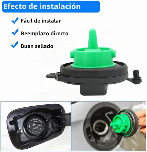 Vista 3 de Tapa de combustible, tapa de combustible compatible con Porsche Cayenne Base Sport & GTS & Turbo S & Edición Platino, 2011 2012 2013 2014 2015 2016