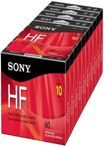 Sony 10C60HFL Grabadoras de Casete HF de 60 Minutos - 10 Ladrillo