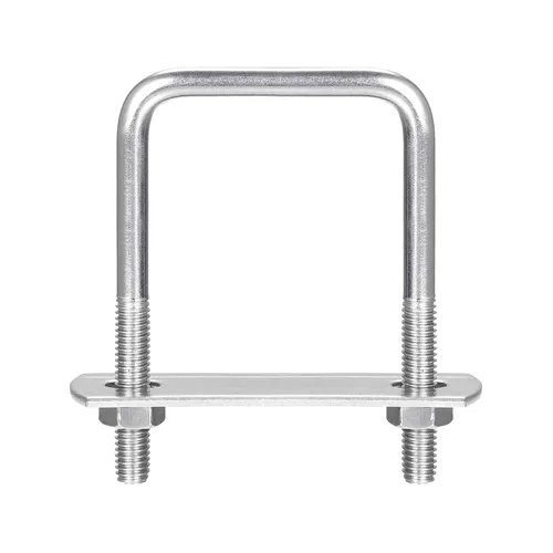 Vista 62 de uxcell Pernos en U cuadrados, 2 juegos 37mm (1.46") de ancho interno 70mm de longitud M6, perno de abrazadera en U de acero inoxidable 304