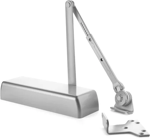 Dynasty Hardware Cierrapuertas hidráulico comercial de alta resistencia de grado 1 y brazo abierto, cierre automático, tamaño de resorte ajustable