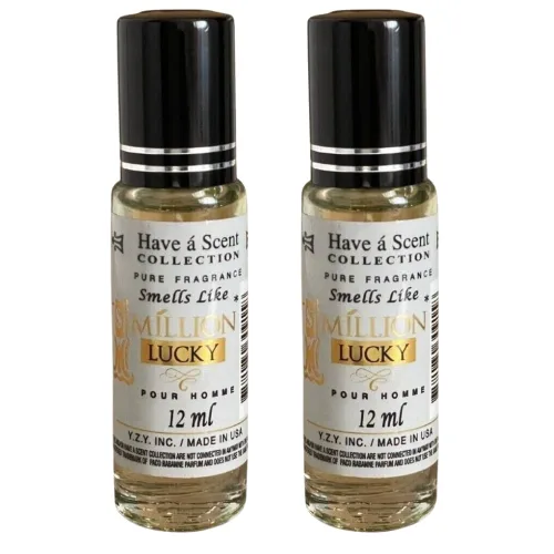 Perfume de fragancia Olor como Lucky Women Perfum Roll On Oil 0.4 fl oz (Paquete de 2)