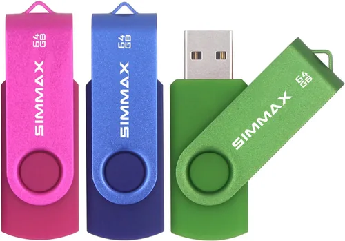 Vista 9 de SIMMAX Memory Stick 32GB USB 2.0 Unidades Flash Thumb Drive Pen Drive (32GB Morado)