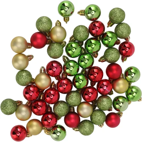 Vista 2 de Mini adornos de esferas de Navidad, 49 piezas de mini esferas de árbol de Navidad pulidas, inastillables, brillantes, ligeras, para baile