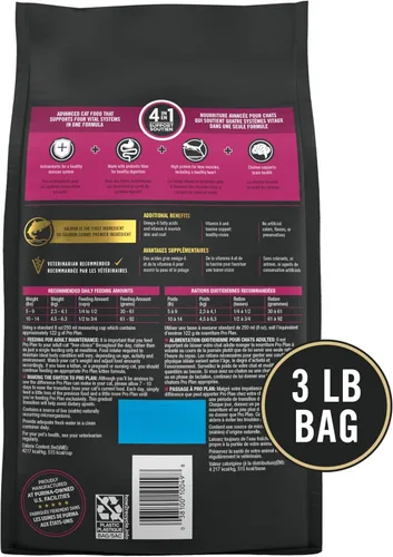 Vista 6 de Purina Pro Plan Vital Systems - Alimento seco para gatos adultos con fórmula de salmón y huevo 4 en 1 - Bolsa de 3 libras