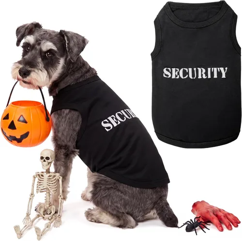 Vista 16 de Camiseta para Perro Parisian Pet - Camiseta Bordada FBI - 100% Algodón, Ropa Transpirable para Perros - Chaleco para Mascotas Sin Mangas - Camisas