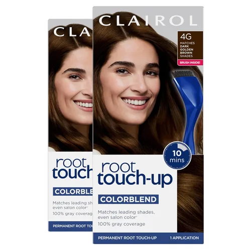 Vista 16 de Clairol Root Touch-Up de Nice'n Easy Tinte permanente para el cabello, 4 Castaño Oscuro Color de Cabello, Paquete de 1