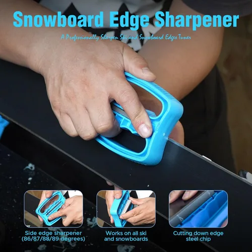 Vista 3 de XCMAN Complete Ski Snowboard Tuning Waxing Combo Kit with Waxing Iron,Ski Wax,Side Edge Tuner,Ptex Base Repair,Gummy Stone,Diamond Stones for ski