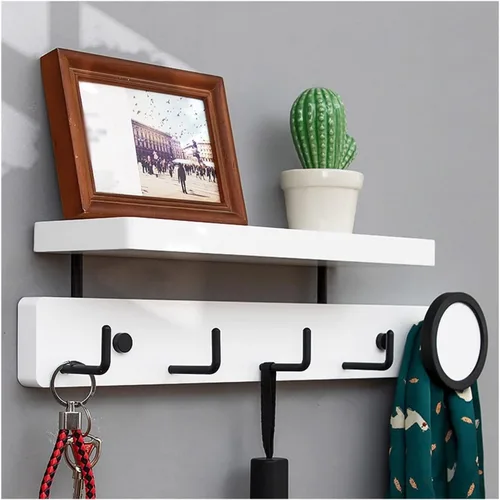 Vista 4 de Ganchos para colgar abrigos de pared, ganchos de entrada para abrigos, ganchos de madera, organizador de ropa, perchero para dormitorio, armarios