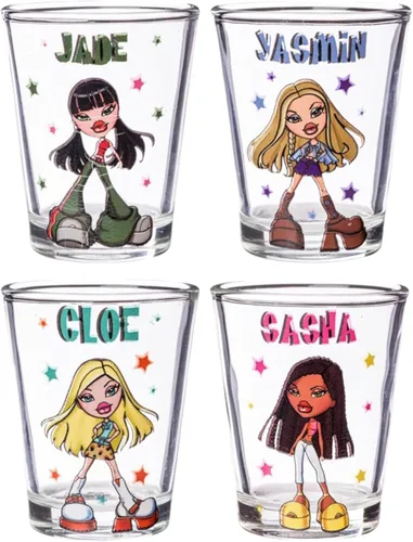 Vista 30 de Silver Buffalo Powerpuff Girls With Blossom, Bubbles, Buttercup y Professor Sugar Spice Everything Nice Chemical X 3D - Juego de 4 mini vasos de 1.5