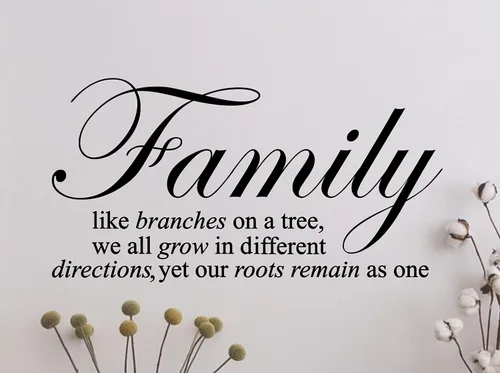 Innovative Stencils Family - Family Like Branches on a Tree Vinilo decorativo de pared Vinilo adhesivo, 1134 24