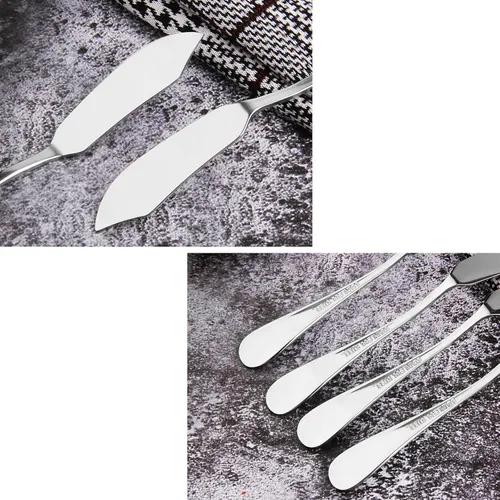 Vista 6 de 6 piezas Cuchillo de Mantequilla de Acero Inoxidable, Esparcidores de Queso/Mantequilla, Cuchillos para Untar del Desayuno, Queso y Condimentos