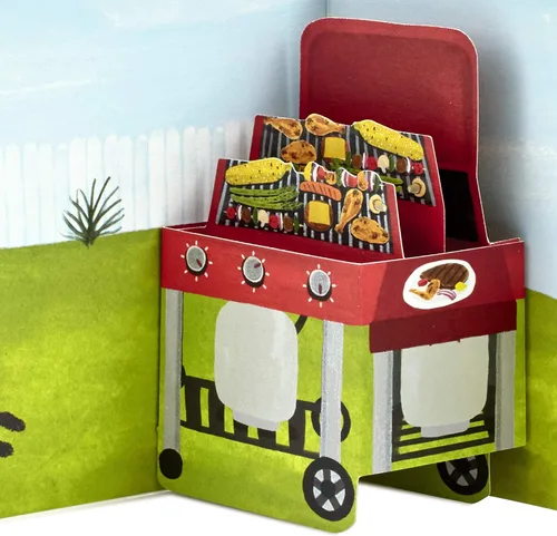 Vista 5 de Hallmark Paper Wonder Pop Up - Tarjeta de felicitación para el día del padre., Pop Up, Barbacoa