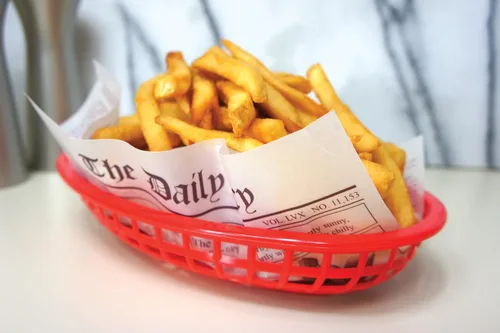 Vista 5 de Fox Run Forros de papel de cera para papas fritas, papel de periódico, 24