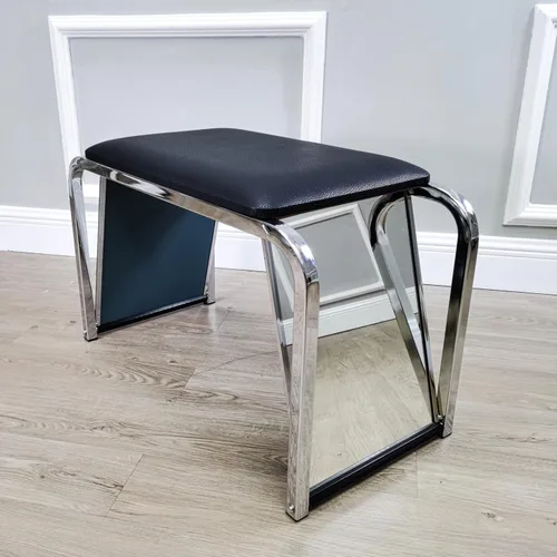 Vista 7 de FixtureDisplays Banco acolchado para zapatos con espejo 15589