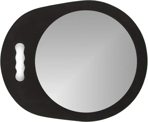 Vista 8 de Espejo de mano grande con doble mango - Espejo rectangular de mano con mango - Equipo de peluquería Accesorios para peluquería y peluquería (negro)