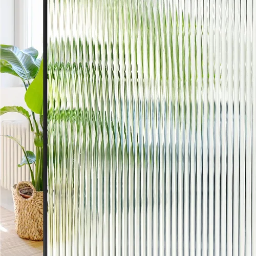 Vista 12 de Windimiley Película de privacidad para ventana de vidrio 3D, adhesivos estáticos estáticos, esmerilado, estriado, calcomanías decorativas