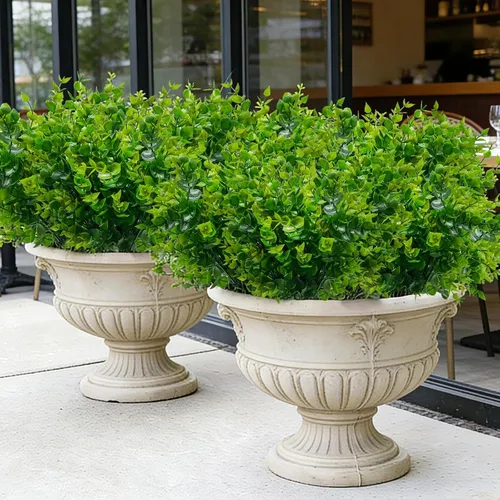 Vista 9 de Turnmeon - 20 Ramos de flores artificiales para decoración de exteriores, primavera o verano, hogar o jardín, resistentes a los rayos ultravioleta