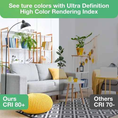 Vista 7 de DEGNJU Bombillas LED A19 8 W, equivalentes a 60 vatios, luz blanca suave de 2700 K, 800 lúmenes, base estándar E26, no regulables, bombillas LED