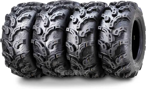 Vista 9 de WANDA Juego de 4 neumáticos Premium ATV/UTV 25x8-12 25x8x12 delanteros y traseros Super Lug Mud