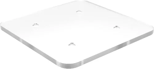 Vista 2 de FixtureDisplays® Hoja de plexiglás acrílico transparente de 0.197 in (3/16 pulgadas nominal) de 9 x 9 pulgadas, cuadrada preperforada con 4 agujeros