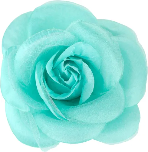 Vista 19 de Broche Multifuncional para Mujer con Flor Rosa de Pétalos Transparentes Pin Clip para Cabello