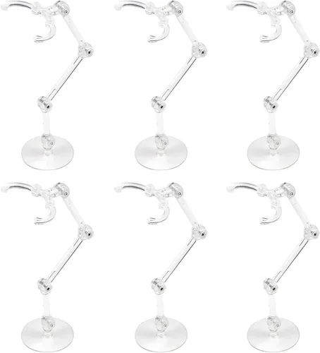 Vista 9 de FINGERINSPIRE 8 Pcs Action Figure Stand Assembly Action Figure Display Holder Base Doll Model Support Stand for 6 inch Action Figures or Effects