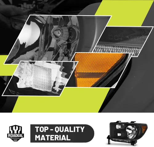 Vista 7 de Faros delanteros con bombillas para Toyota Tundra 2007-2013/Sequoia 2008-2017