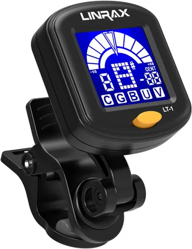 Afinador de guitarra LT-1, afinador de clip para guitarra, bajo, ukelele, violín, viola, banjo, mandolina, afinador cromático con pantalla LCD de
