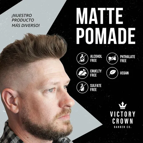 Vista 2 de Victory Crown Pomada mate – Cera de peinado de alta sujeción, sin brillo