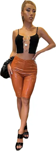 Vista 5 de SheIn Camiseta corta sexy con cadena de mariposa para mujer