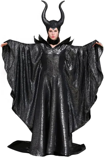 CosplayDiy Disfraz de villana malvada para mujer, disfraz de reina de bruja