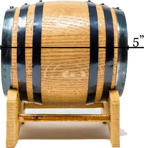 Vista 4 de Barriles de madera grabados de roble blanco americano prémium (1 litro) – Barriles de madera para envejecer tu propio whisky, bourbon, vino