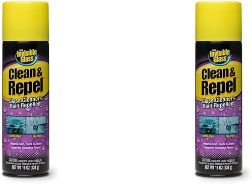 Invisible Glass 91184 - Limpiador de vidrio de alta calidad de 19 onzas con repelente de lluvia para vidrio exterior automotriz y parabrisas para