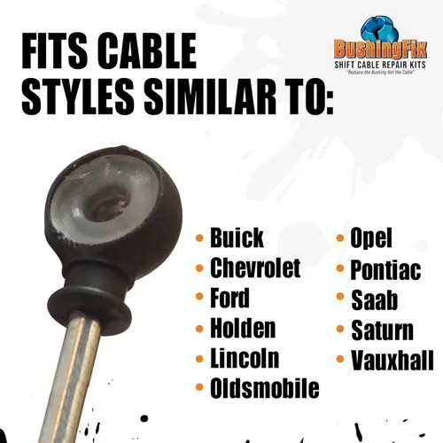 Vista 5 de BushingFix UP1Kit Kit de reparación de cable de cambio de transmisión, kit de cable de cambio para Ford, Chevy, Buick y más, buje de repuesto