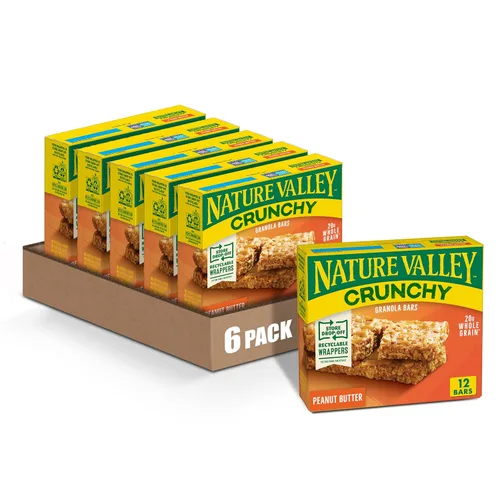 Vista 13 de Nature Valley Barras de granola crujientes, manzana crujiente, 1.49 onzas, 6 unidades, 12 barras (paquete de 6)