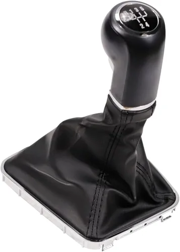 Vista 4 de Manual Car 5 6 Speed Gear Shift Knob with Gaiter Boot Cover for Opel Vauxhall Zafira B 2005 2006-2014 (5 Speed Black line)