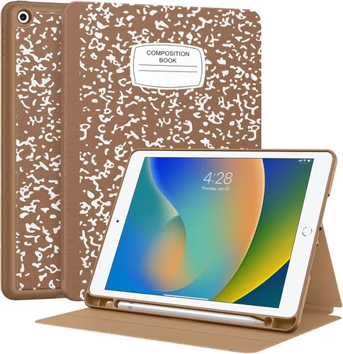 Vista 11 de Supveco Funda para iPad de 9ª/8ª/7ª Generación 10.2 pulgadas (Modelo 2021/2020/2019) con Soporte para Lápiz, Funda Folio Premium con Soporte