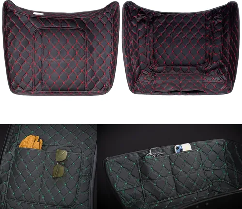 Vista 16 de Moto Onfire Tour Pack - Insertos de alfombra aptos para maletero de equipaje Harley/AB Tour Pack (beige, paquete Razor Tour)