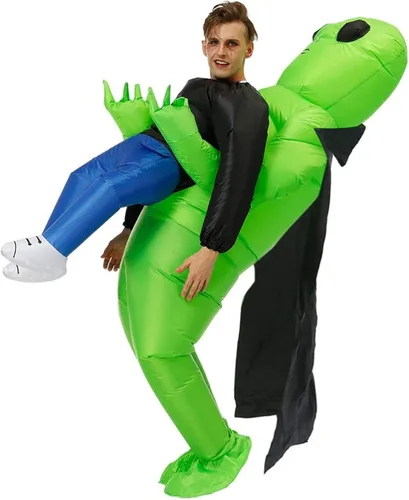 Inflatable Alien Costume for Adult, Halloween Costume Alien Blow Up Fantasy Costume Blow up Costume
