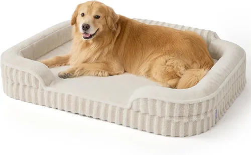 Vista 10 de LE SURE Cama Linda para Perros Pequeños, Camas Ortopédicas Impermeables para Mascotas Pequeñas con Lados, Sofá de Espuma de Huevera con Fondo