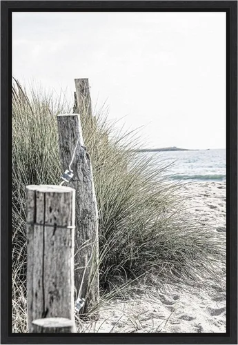 Vista 10 de Amanti Art Framed Canvas Wall Art 23x16 Coastal Beach V by Incado, Framed Wall Art Canvas, Beach Artwork, Traditional Decor, Medium Poster Painting