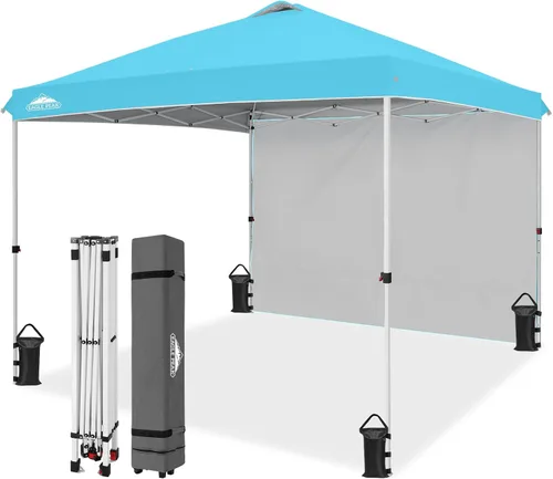 Vista 80 de EAGLE PEAK - Tienda de campaña desplegable con toldo, 1 pared lateral, fácil de montar, tienda para eventos, protección solar para exteriores, bolsa