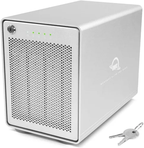 Vista 5 de OWC Mercury Elite Pro Quad - Caja de almacenamiento RAID USB de cuatro bahías de 0 TB con SoftRAID Premium
