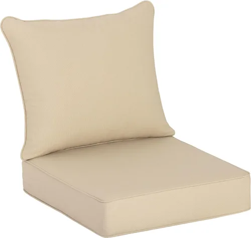 Vista 12 de COZYVIDA Cojines de Patio para Asientos Profundos de Exterior/Interior de 22x24 pulgadas, Juego de 2, Relleno de Espuma Resistente, Repelente al