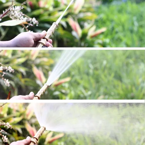 Vista 5 de Boquillas de manguera de latón, boquilla de manguera ajustable de latón resistente, paquete de 2