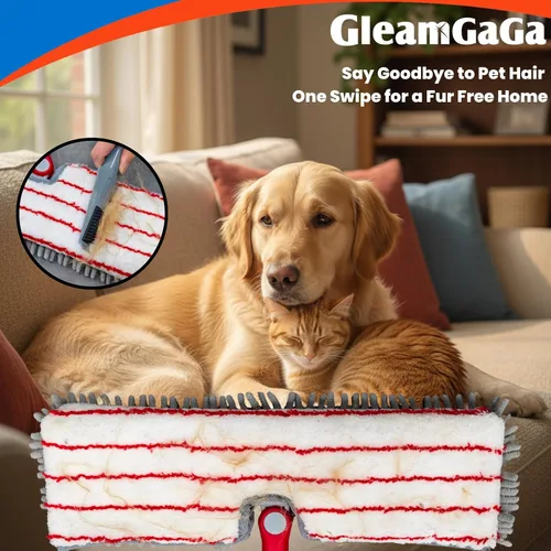 Vista 5 de Trapeadores de microfibra para limpieza de suelos, trapeador plano con 4 almohadillas lavables, mopa abatible de doble cara para uso húmedo y seco