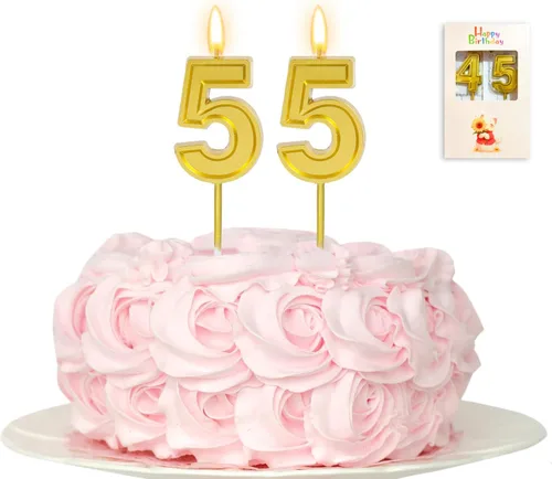 Vista 14 de Vela de 10 cumpleaños número 10, vela dorada de 10 cumpleaños niño niña décimo pastel para cumpleaños de diez años, boda, aniversario, fiesta