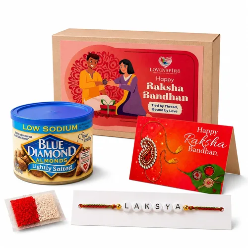 LOVENSPIRE Nombre personalizado Rakhi para hermano Raksha Bandhan de diseñador hecho a mano hilo Rakhi para Bhaiya Nombre personalizado Rakhi –